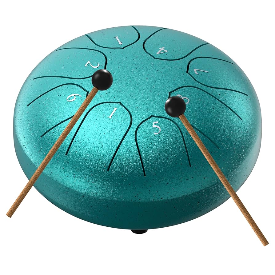 Amazon.com: Steel Tongue Drum – 6 Inch 8 Notes Rain Drum for